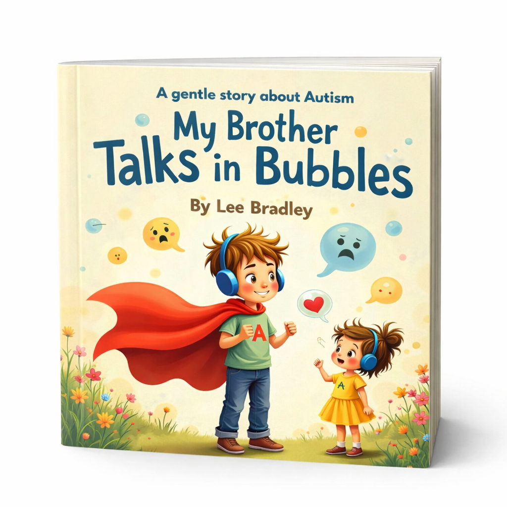 Cover of My Brother Talks in Bubbles, a children's book about an autistic sibling
